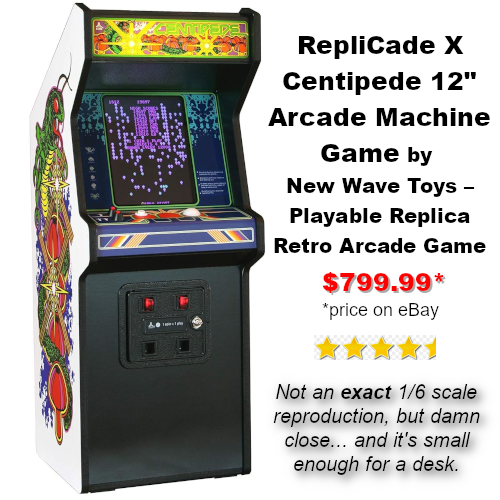 New Wave Toys Replicade Atari Centipede 1/6 Scale Arcade Game 100% Brand New